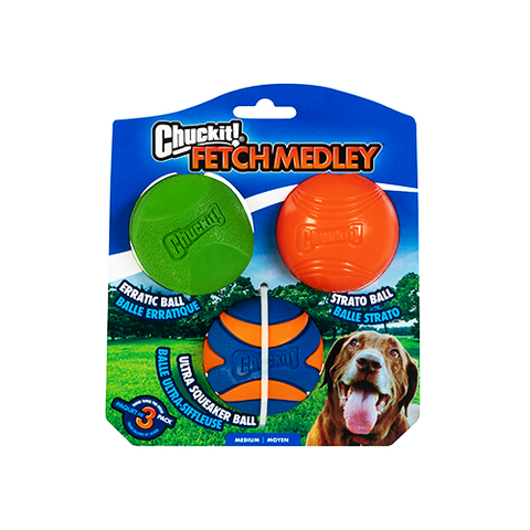 CHUCK IT! Fetch Medley 2 3-Pack - Medium