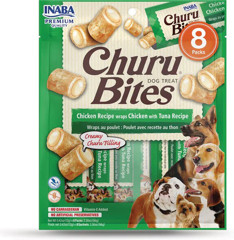 Inaba Churu Bites for Dogs Chicken & Tuna 8x3.36oz