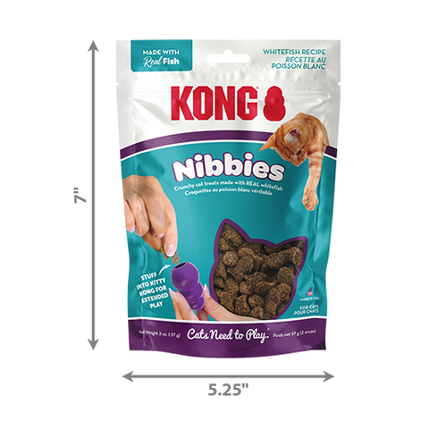 KONG Nibbies Whitefish Crunchy Cat Treats - 2oz