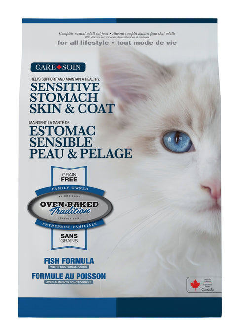 Oven-Baked Tradition Skin & Stomach All Life Style Grain Free Fish Cat Food - 5lb