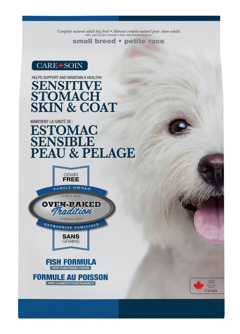 Oven-Baked Tradition Small Breeds Skin and Sensitive Stomach Care Fish Dog Food - 4lb