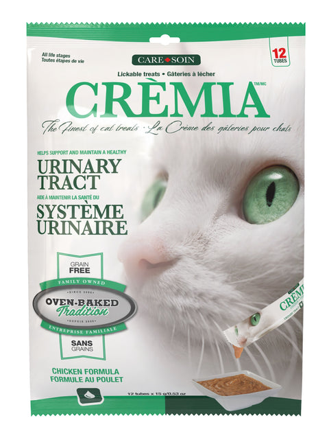 Oven-Baked Tradition Crèmia Lickable Treats Grain-Free Urinary Tract Chicken Cat Treats - 12 Tubes - 15g