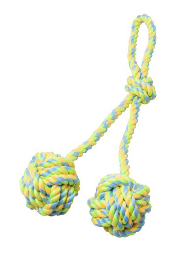 Bud'Z Rope Dog Toy - Green & Yellow