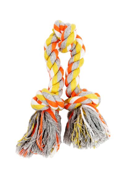 Bud'Z Rope Dog Toy - Orange and Yellow