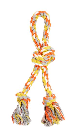 Bud'Z Rope Dog Toy - Orange and Yellow