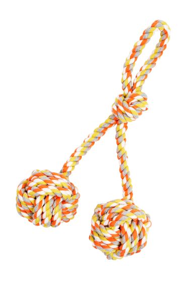 Bud'Z Rope Dog Toy - Orange and Yellow