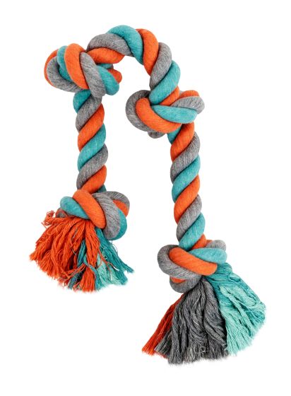 Bud'Z Rope Dog Toy - Orange and Blue