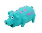 Bud'Z Latex Dog Toy With Squeaker - Turquoise Pig With Pink Dots Dog 6in 1pc