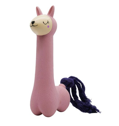 Bud-Z Latex Squeaker Pink Lama Dog Toy