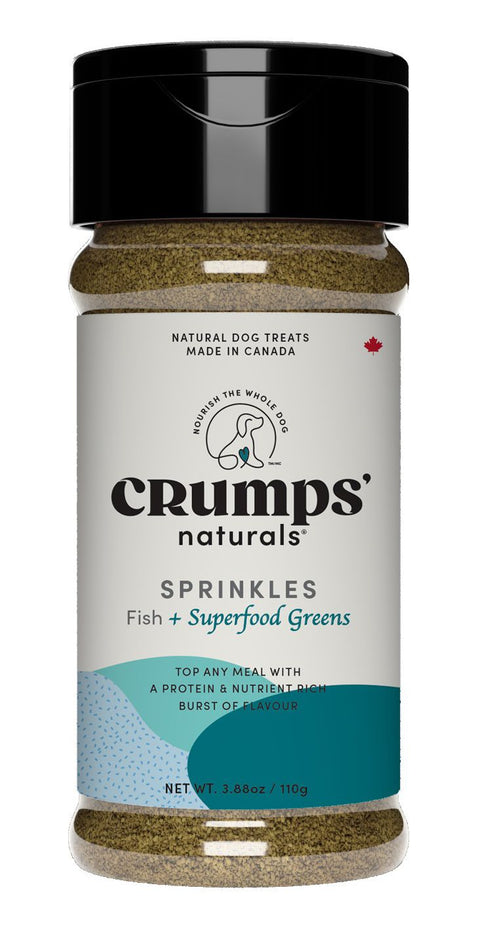 Crumps Sprinkles Fish + Superfood Greens Meal Topper for Dogs - 110g