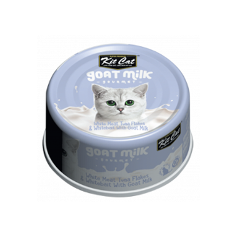 KitCat White Meat Tuna Flakes & Whitebait With Goat Milk | 70g