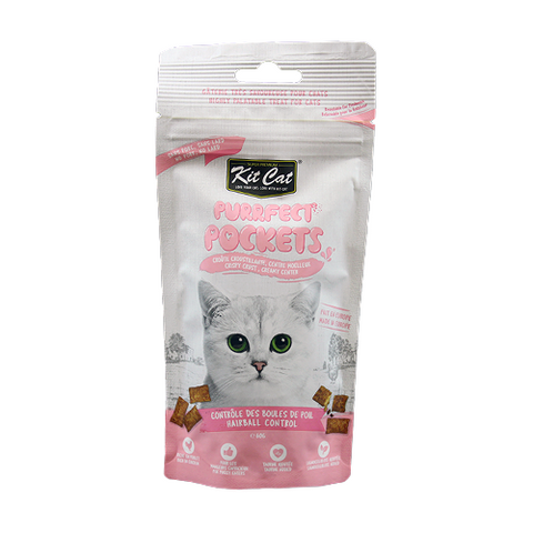 Kit Cat® Purrfect Pockets Hairball Care Cat Treat - 60g