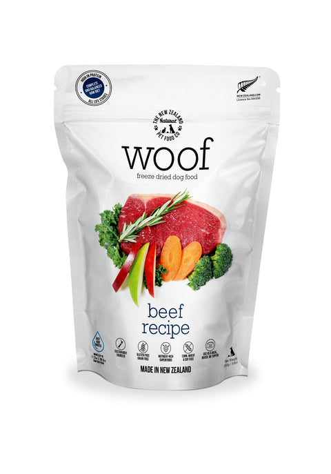 NZPF Woof Beef Freeze-Dried Dog Food - 280g