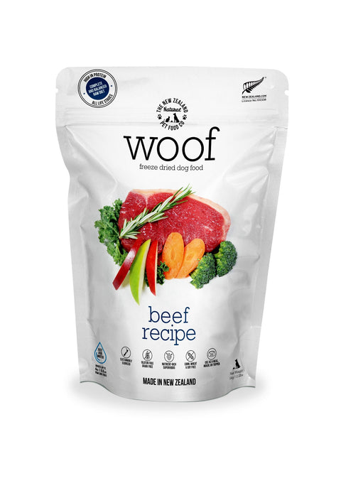 NZPF Woof Beef Freeze-Dried Dog Food - 1kg