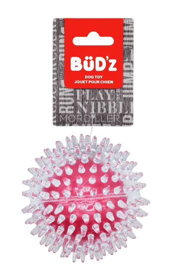 Budz Transparent Spiked Squeaker Ball | Assorted Colours