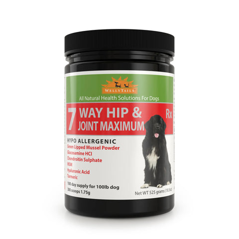 WellyTails Hypo-Allergenic Dog 7 Way Hip & Joint Maximum Supplement