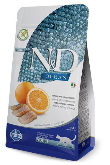 Farmina N&D Ocean Herring & Orange Cat Food - 1.5kg