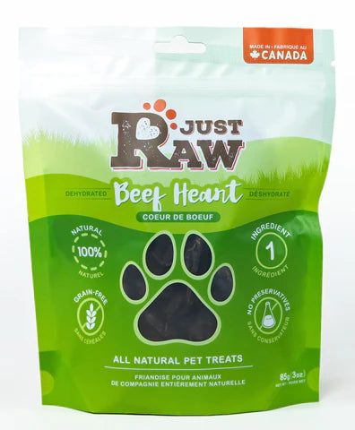 Just Raw - Dehydrated Beef Heart Treats - 85g