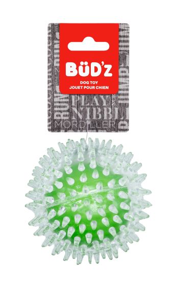 Budz Transparent Spiked Squeaker Ball | Assorted Colours