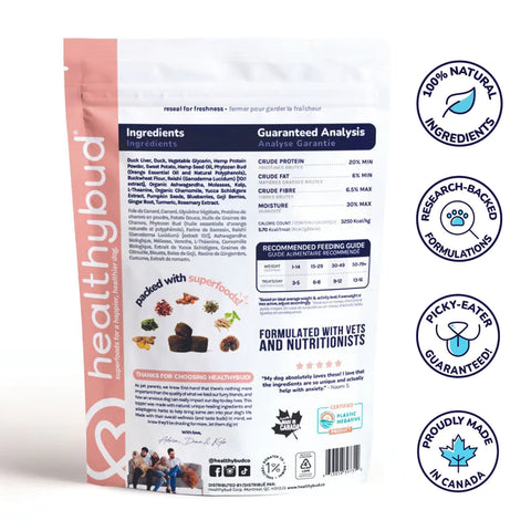 healthybud Calming Aid for Dogs - Duck Meat & Liver