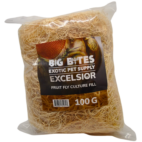 Big Bites Excelsior Aspen Fruit Fly Culture Fill - 100g