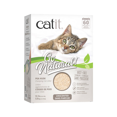 Catit Go Natural Pea Husk Litter - Unscented - 14L