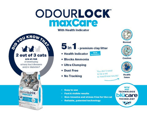 Odourlock maxCare Ultra Premium Unscented Clumping Cat Litter