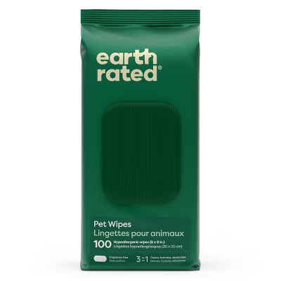 EarthRated Grooming Wipes - White Tea & Basil 100ct