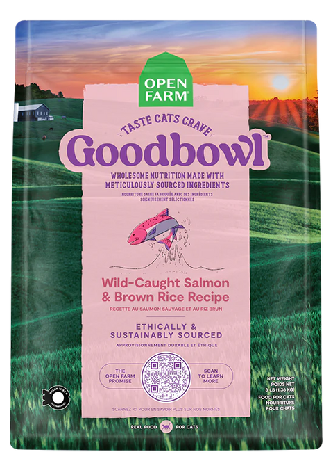 Open Farm GoodBowl Wild-Caught Salmon & Brown Rice Cat Food - 3.5lb