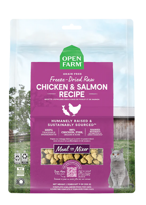 Freeze-Dried Raw Chicken & Salmon Recipe for Cats