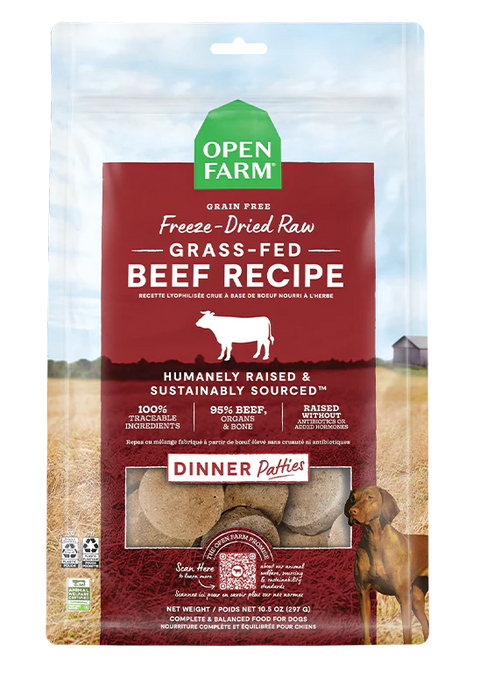 Freeze-Dried Raw Patties - Grass-Fed Beef Recipe for Dogs