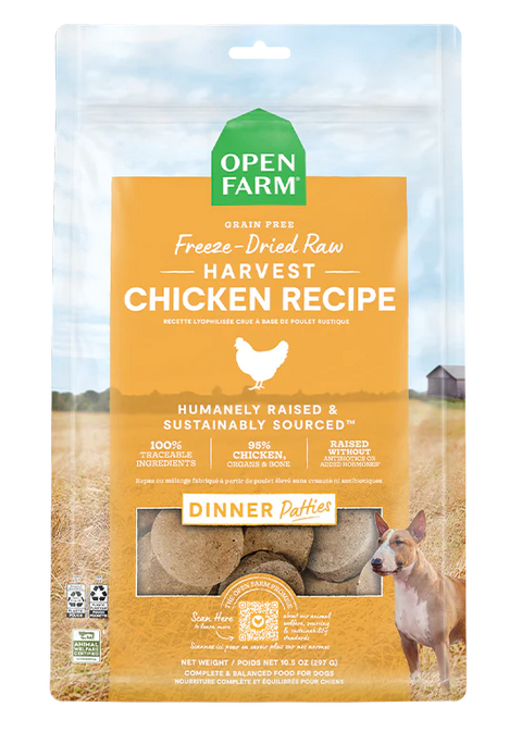 Freeze-Dried Raw Patties - Harvest Chicken Recipe for Dogs