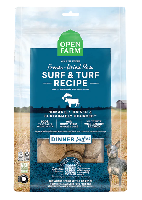 Freeze-Dried Raw Patties - Surf & Turf Recipe for Dogs