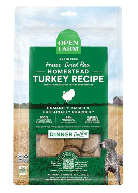 Freeze-Dried Raw Patties - Homestead Turkey Recipe for Dogs