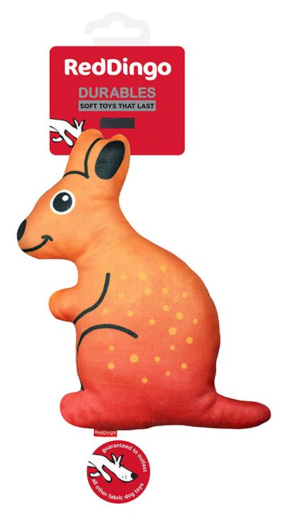 Red Dingo Durable Plush Dog Toy