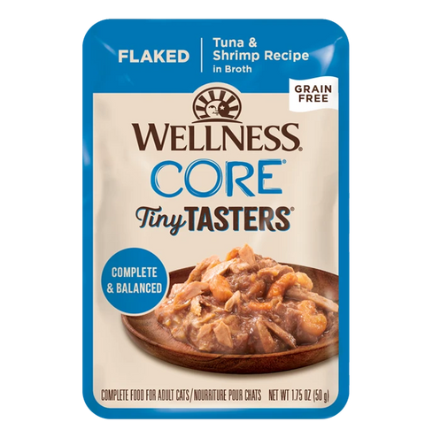 Wellness Core Tiny Tasters Tuna & Shrimp Flaked Recipe - 1.75oz Pouch