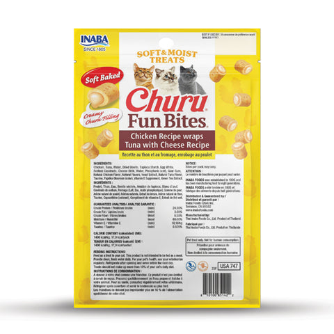 Inaba Churu Fun Bites for Cats Chicken, Tuna & Cheese 3x1.26oz