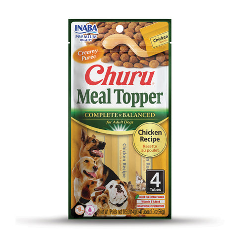 Inaba Churu Dog Meal Topper Chicken & Cheese 4x2oz