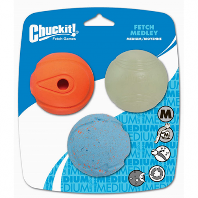 CHUCK IT! Fetch Medley 3-Pack - Medium