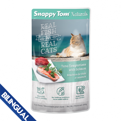 Snappy Tom Naturals Wet Cat Food - Tuna Temptations with Salmon