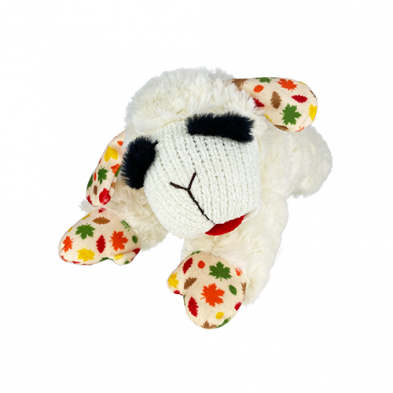 MULTIPET Lamb Chop Harvest Leaf Dog Toy - 10.5"