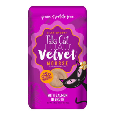 Tiki Cat® Luau Velvet™ Mousse with Salmon in Broth Wet Cat Food Pouch - 2.8oz