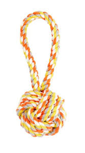 Bud'Z Rope Dog Toy - Orange and Yellow