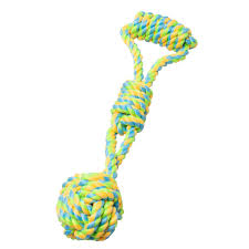 Bud'Z Rope Dog Toy - Green & Yellow