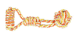 Bud'Z Rope Dog Toy - Orange and Yellow