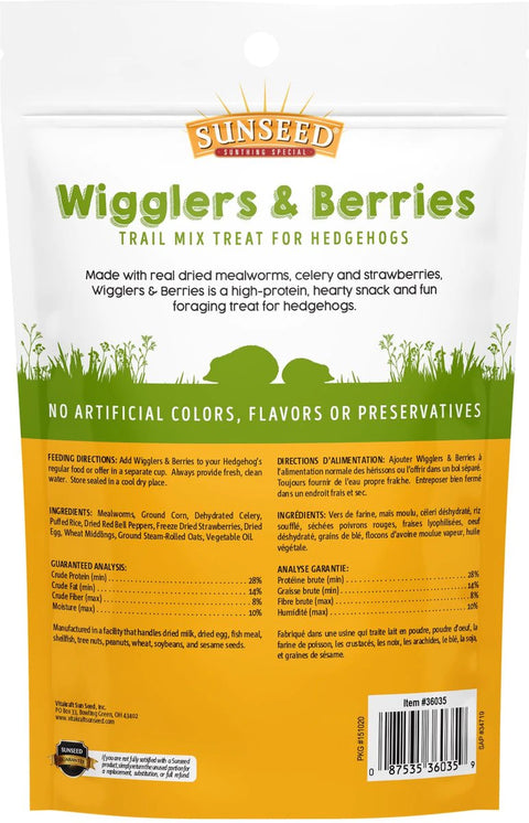 Sunseed Wigglers & Berries - Hedgehog 2.5oz