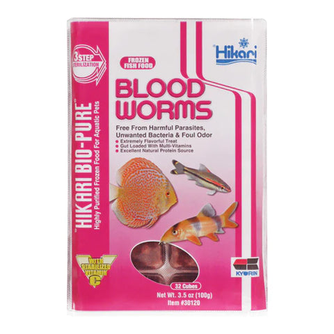 Hikari Frozen Blood Worms Cubes - 3.5oz