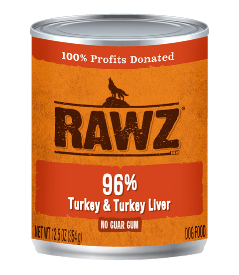 RAWZ 96% Turkey & Turkey Liver for Dogs 12.5oz