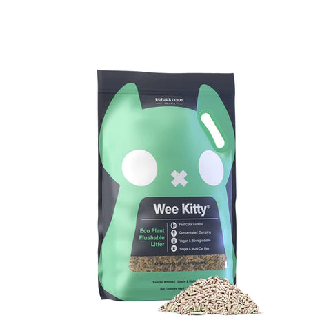 Rufus & Coco Wee Kitty Eco Plant Flushable Litter - 4kg