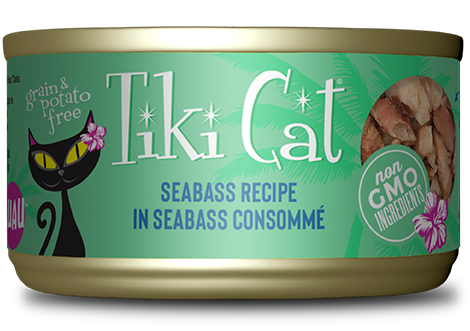 Tiki Cat Oahu Luau - Seabass Recipe for Cats